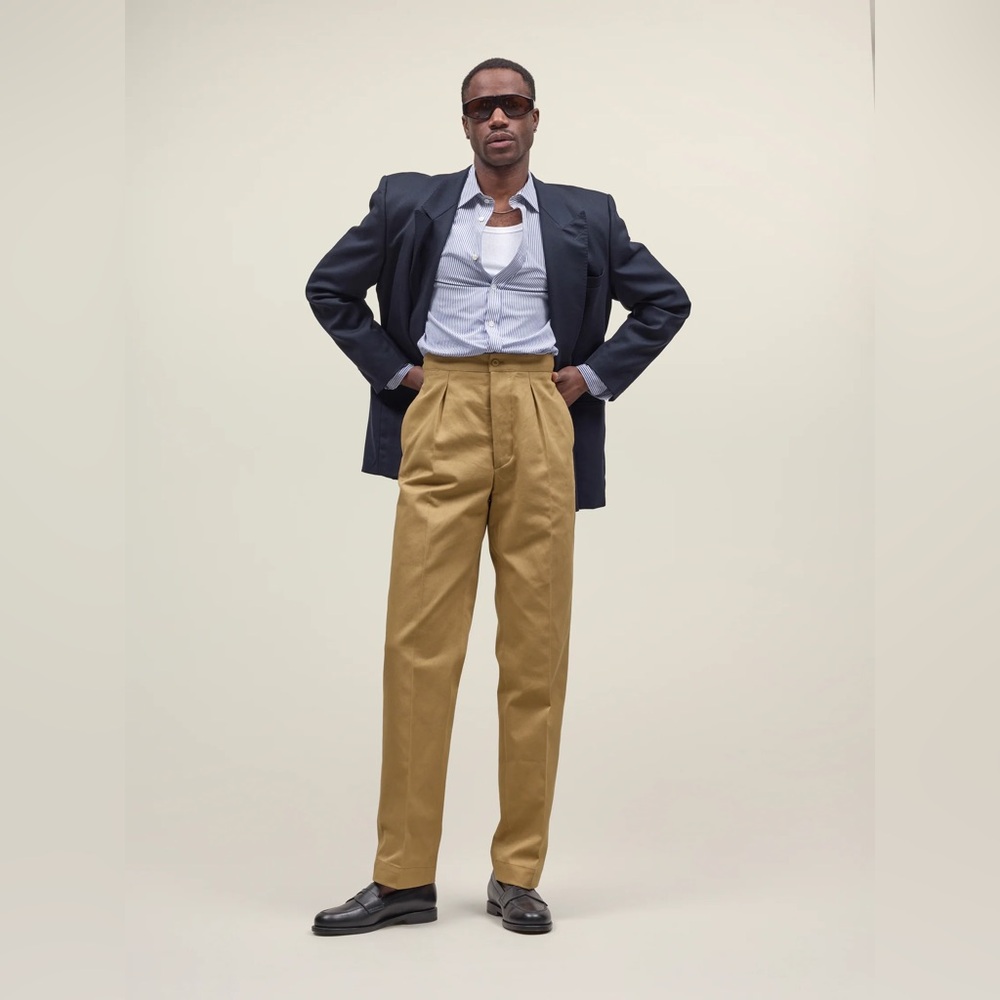 Casatlantic High-waisted Trousers - tan - Mogador fit (straight) NWT never worn